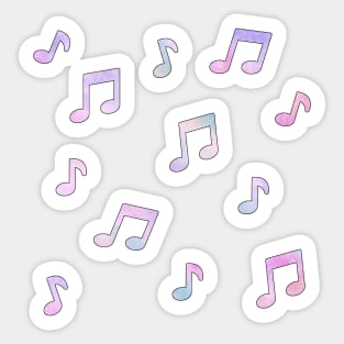 Pastel Music Notes Sticker